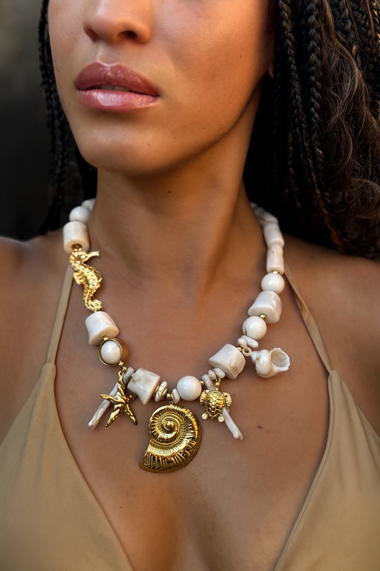 Collar Isla Holbox Marfil