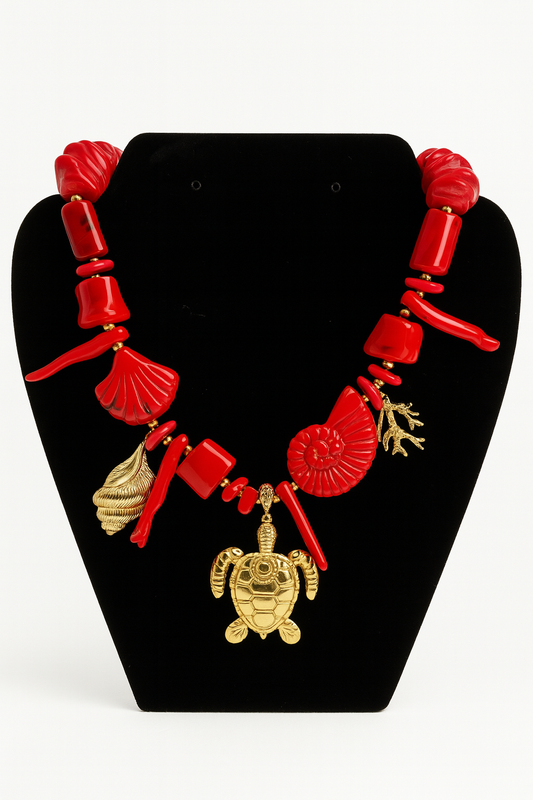 Collar Isla Holbox Rojo